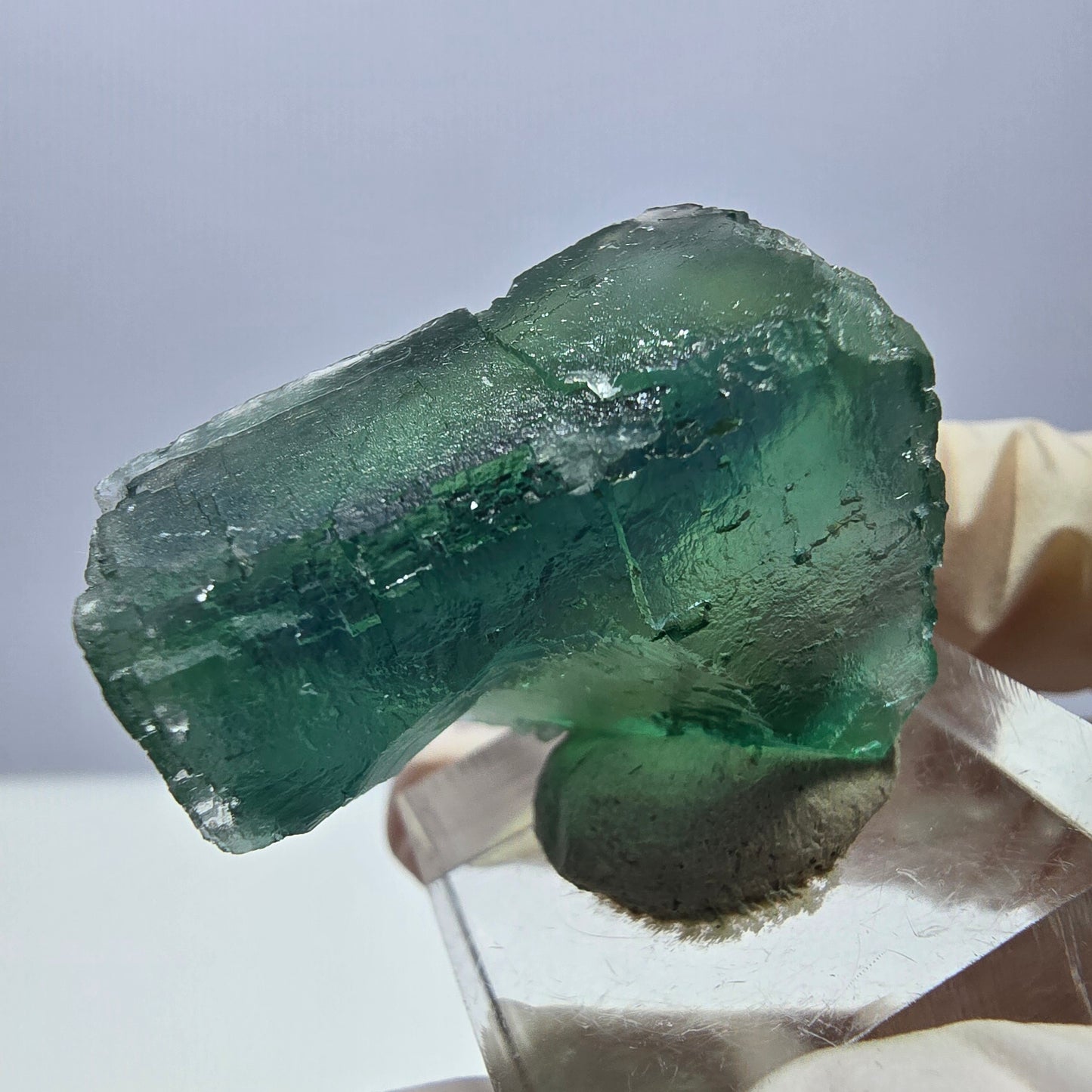 Klarer Phantom Fluorit Würfel parkettiert, grün Okorusu, Namibia 32*25*19mm