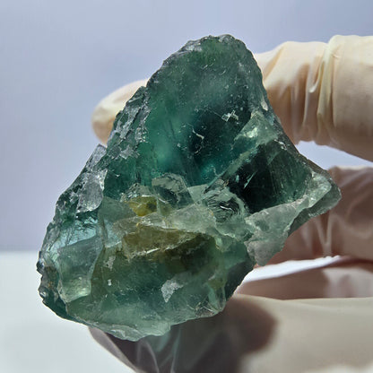 Klarer Phantom Fluorit Würfel parkettiert, grün Okorusu, Namibia 42*31*28mm