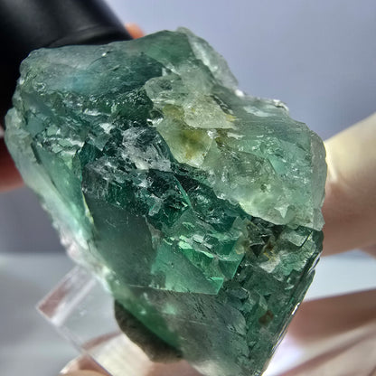 Klarer Phantom Fluorit Würfel parkettiert, grün Okorusu, Namibia 42*31*28mm