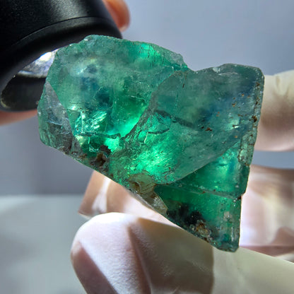 Klarer Phantom Fluorit Würfel parkettiert, grün Okorusu, Namibia 27*25*20mm
