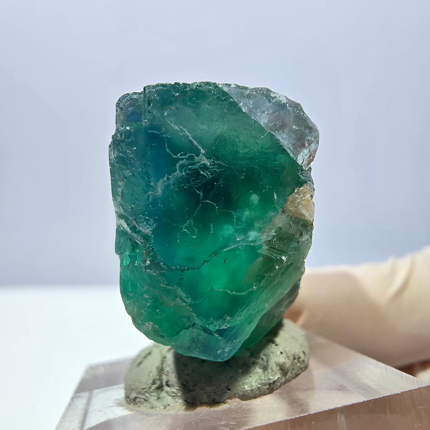 Klarer Phantom Fluorit Würfel parkettiert, grün Okorusu, Namibia 27*25*20mm