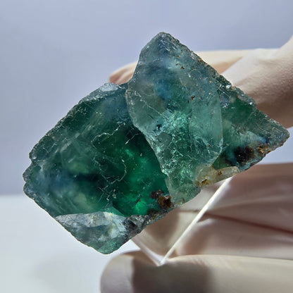 Klarer Phantom Fluorit Würfel parkettiert, grün Okorusu, Namibia 27*25*20mm