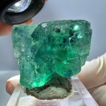 Klarer Phantom Fluorit Würfel parkettiert, grün Okorusu, Namibia 27*25*20mm