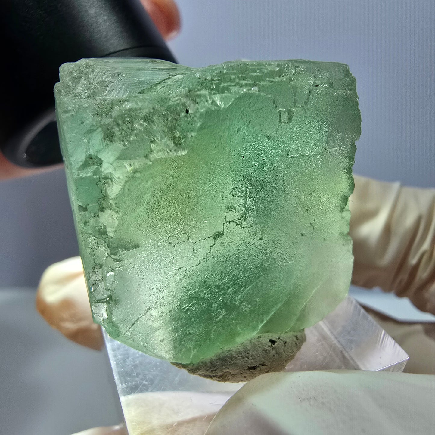 Klarer Phantom Fluorit Würfel parkettiert, grün Okorusu, Namibia 28*27*24mm
