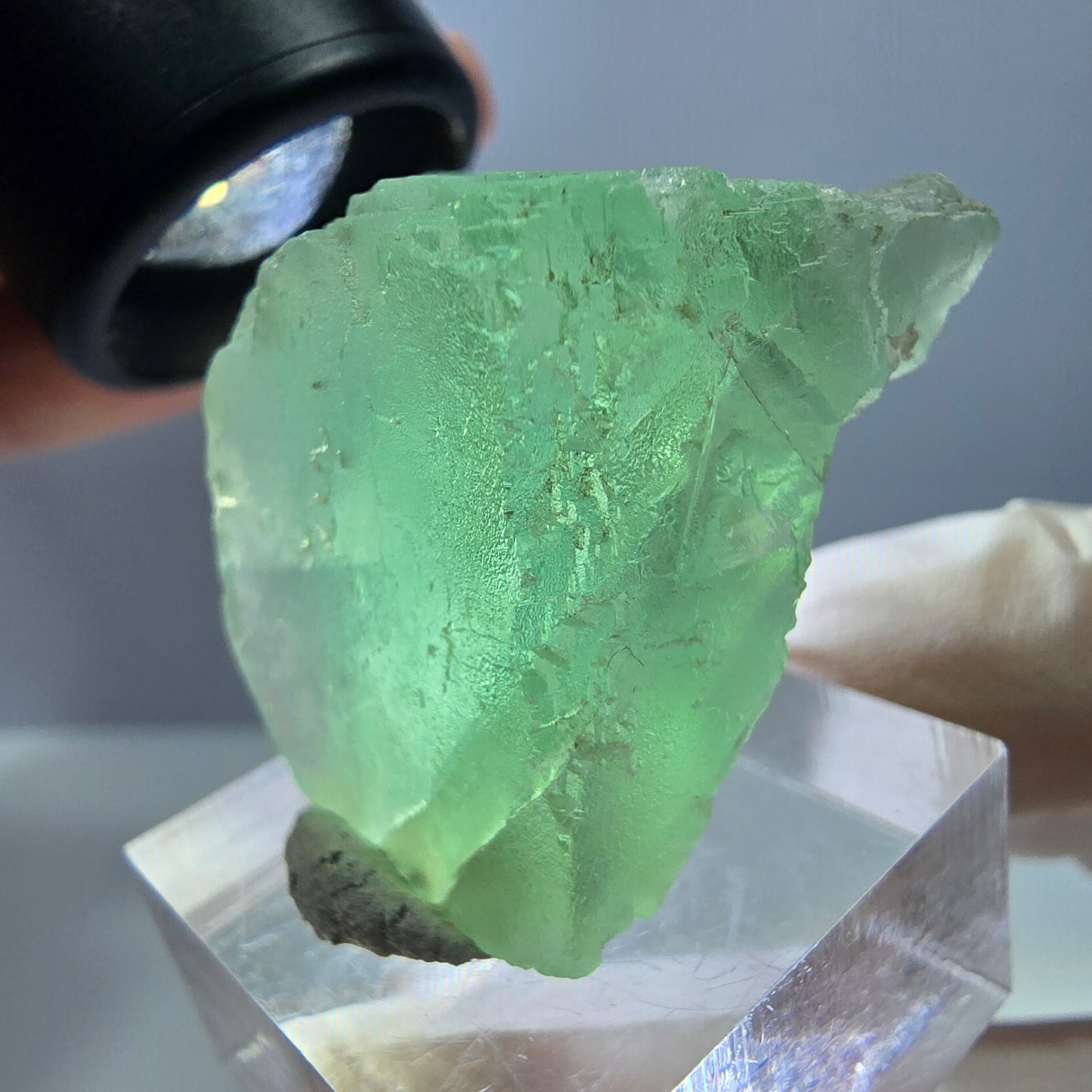 Klarer Phantom Fluorit Würfel parkettiert, grün Okorusu, Namibia 28*27*24mm