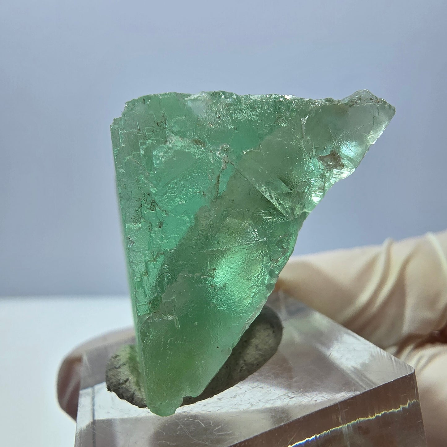 Klarer Phantom Fluorit Würfel parkettiert, grün Okorusu, Namibia 28*27*24mm