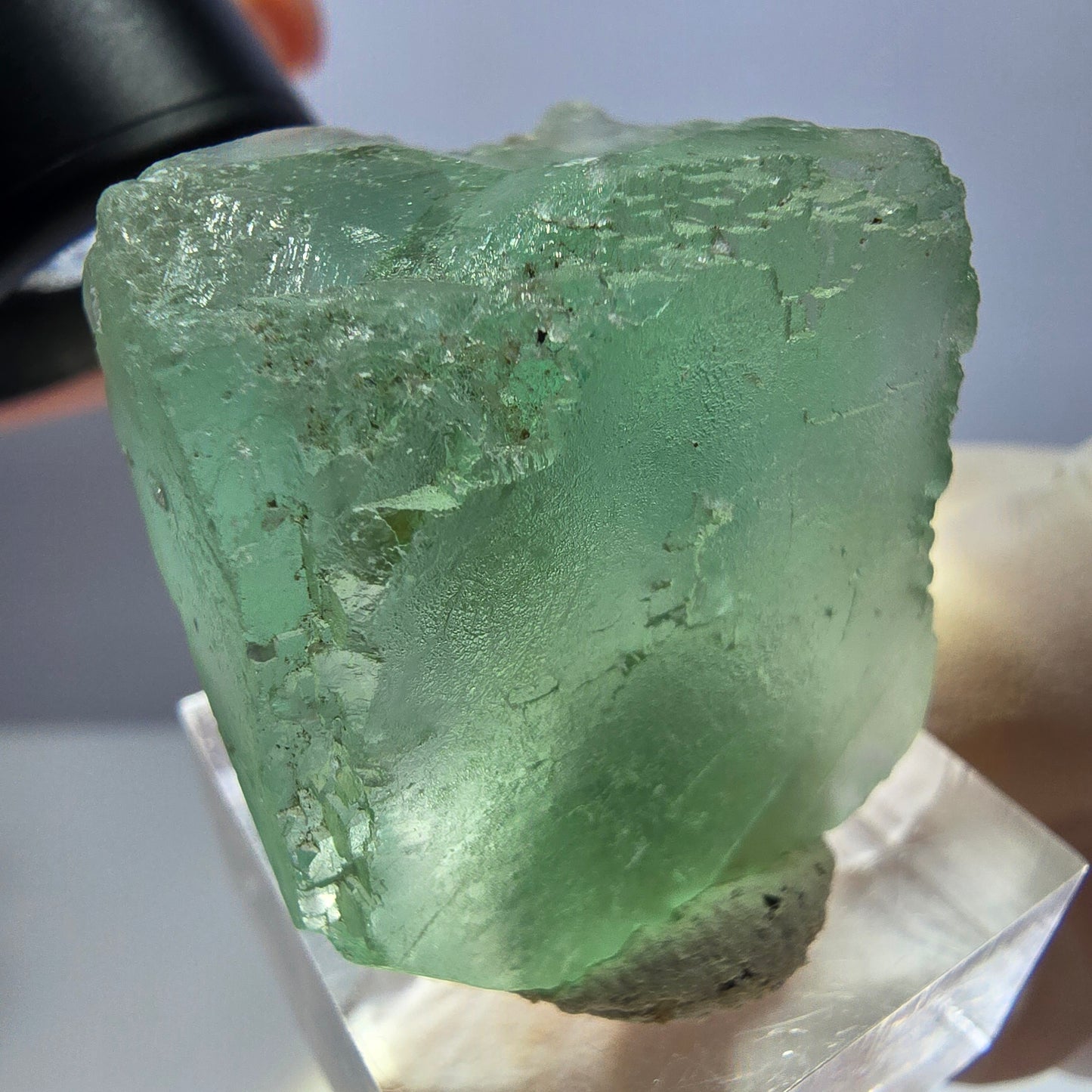 Klarer Phantom Fluorit Würfel parkettiert, grün Okorusu, Namibia 28*27*24mm
