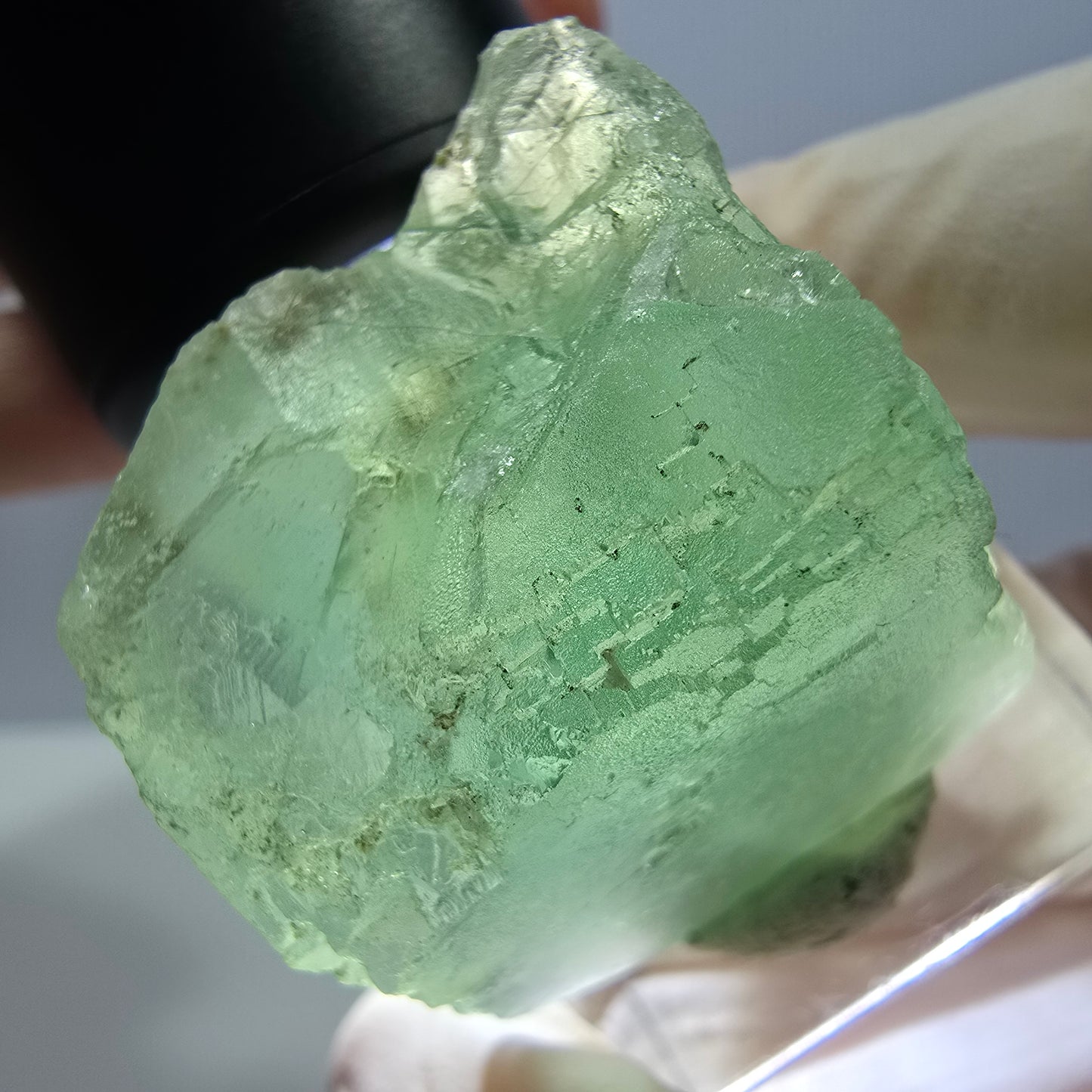 Klarer Phantom Fluorit Würfel parkettiert, grün Okorusu, Namibia 28*27*24mm