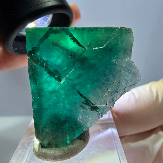 Klarer Phantom Fluorit Würfel parkettiert, grün Okorusu, Namibia 31*29*25mm