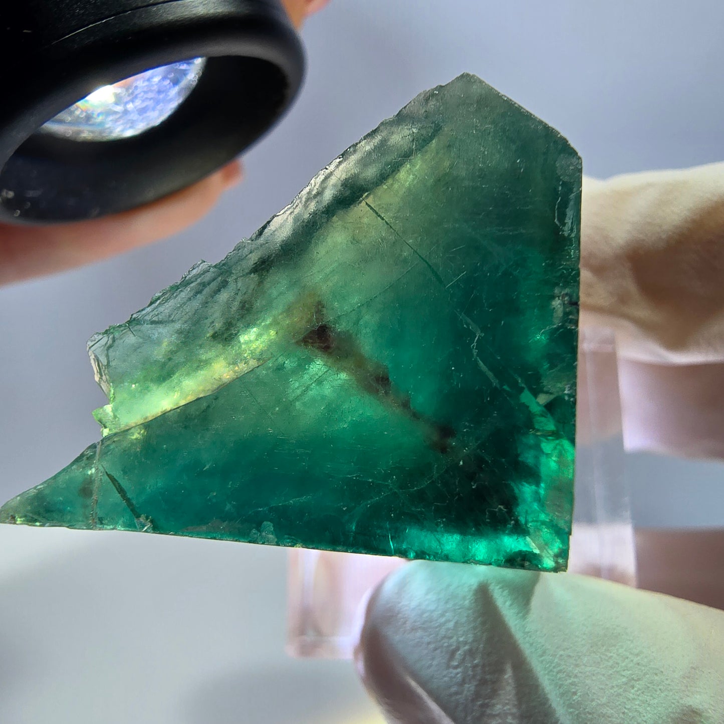 Klarer Phantom Fluorit Würfel parkettiert, grün Okorusu, Namibia 31*29*25mm