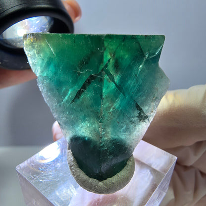 Klarer Phantom Fluorit Würfel parkettiert, grün Okorusu, Namibia 31*29*25mm