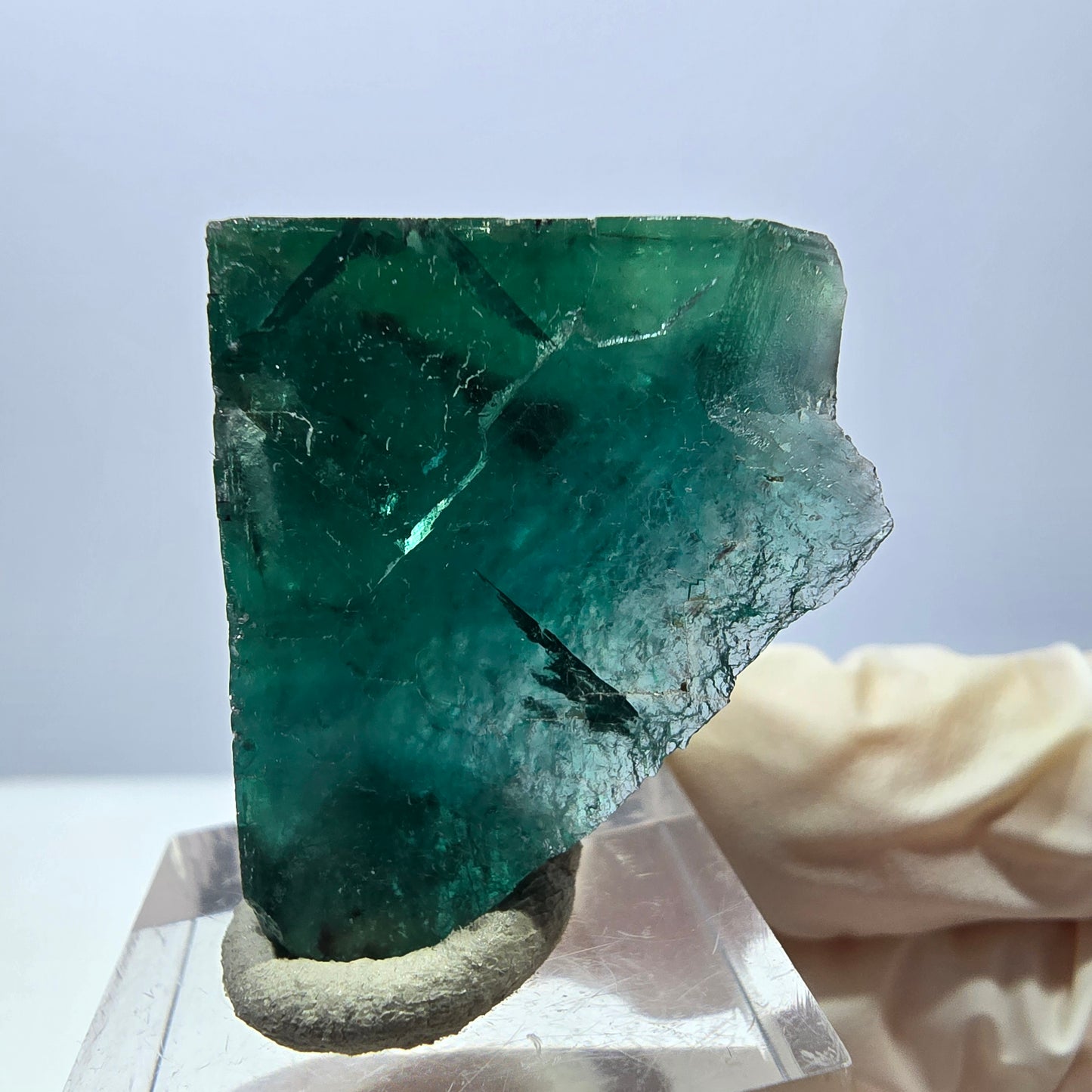 Klarer Phantom Fluorit Würfel parkettiert, grün Okorusu, Namibia 31*29*25mm