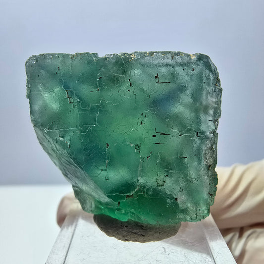 Klarer Phantom Fluorit Würfel parkettiert, grün Okorusu, Namibia 31*29*16mm