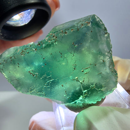 Klarer Phantom Fluorit Würfel parkettiert, grün Okorusu, Namibia 31*29*16mm