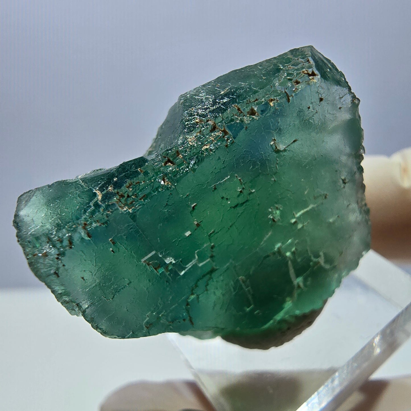 Klarer Phantom Fluorit Würfel parkettiert, grün Okorusu, Namibia 31*29*16mm