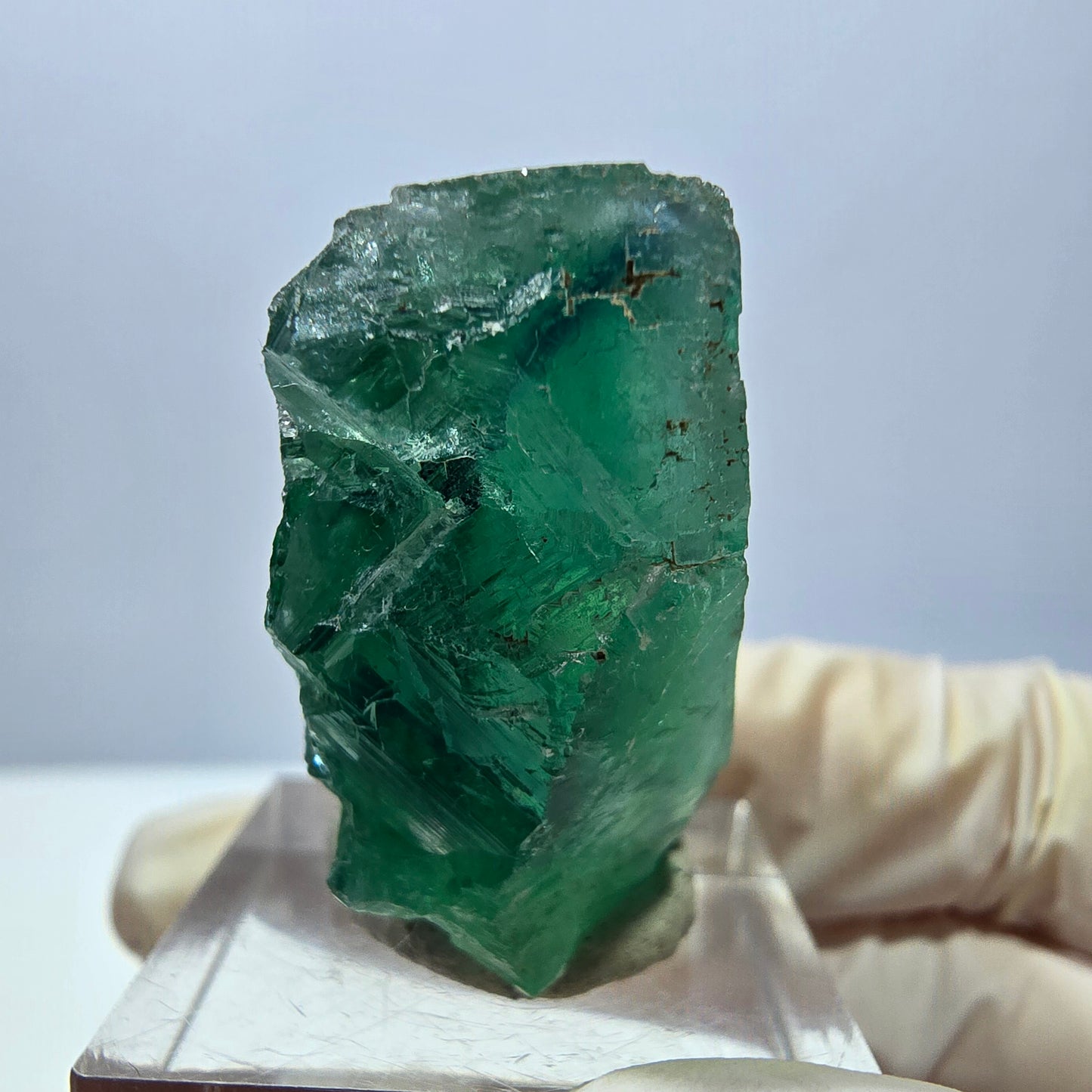 Klarer Phantom Fluorit Würfel parkettiert, grün Okorusu, Namibia 31*29*16mm