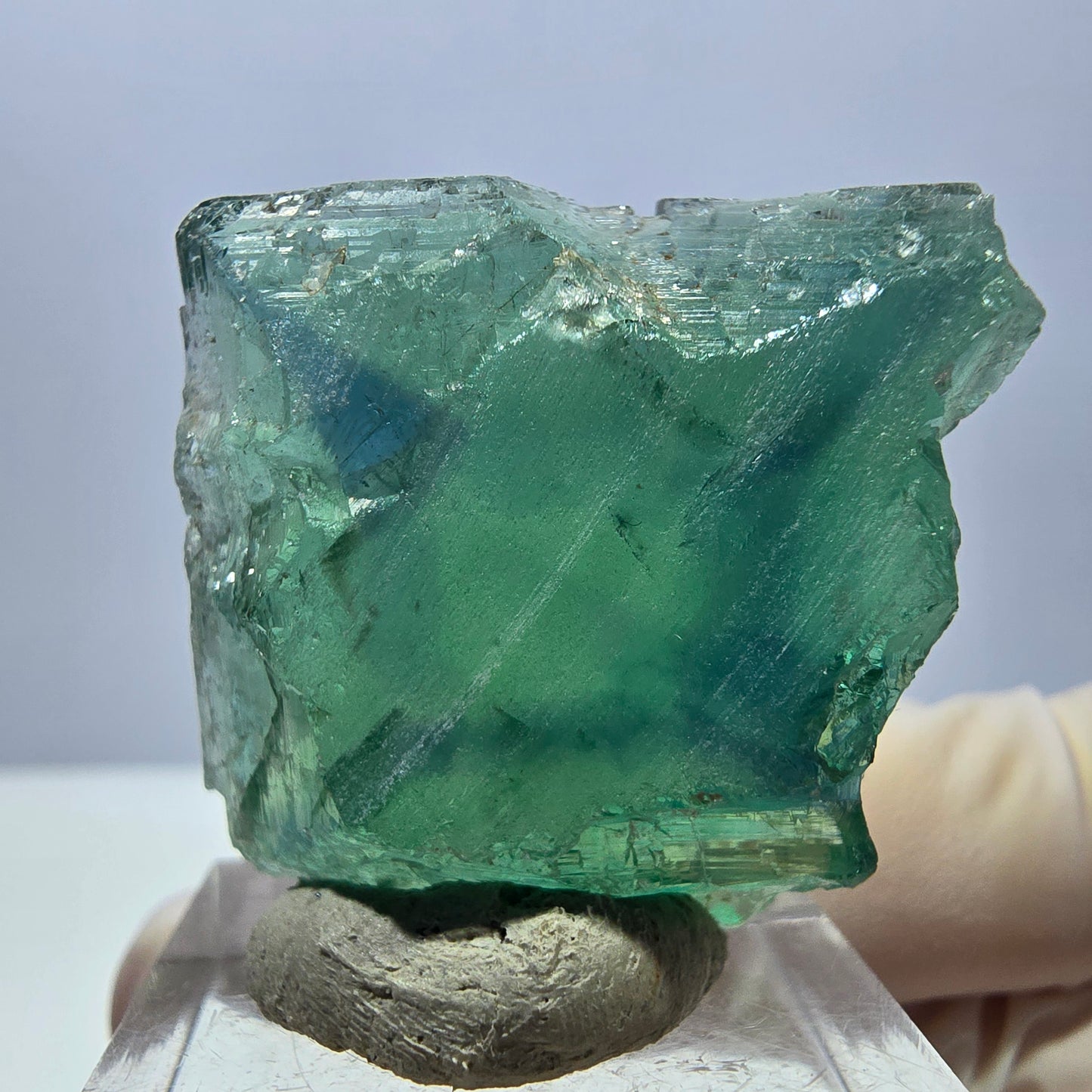 Klarer Phantom Fluorit Würfel parkettiert, grün Okorusu, Namibia 31*29*16mm