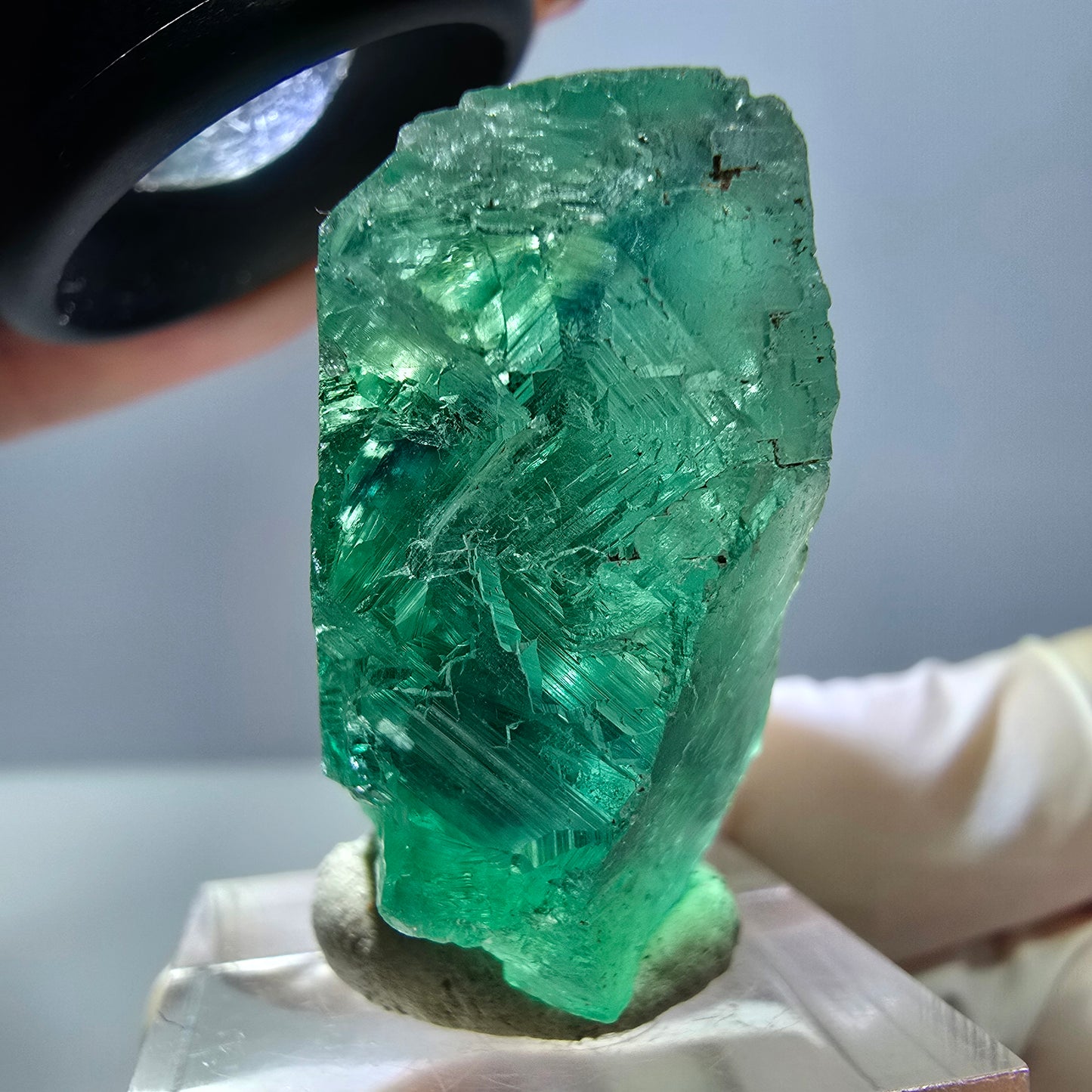 Klarer Phantom Fluorit Würfel parkettiert, grün Okorusu, Namibia 31*29*16mm