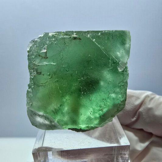 Klarer Phantom Fluorit Würfel parkettiert, grün Okorusu, Namibia 30*29*29mm