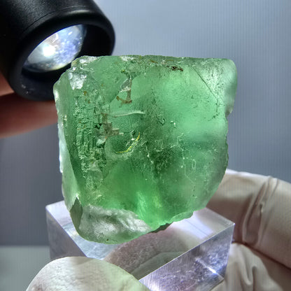 Klarer Phantom Fluorit Würfel parkettiert, grün Okorusu, Namibia 30*29*29mm