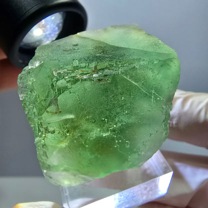 Klarer Phantom Fluorit Würfel parkettiert, grün Okorusu, Namibia 30*29*29mm