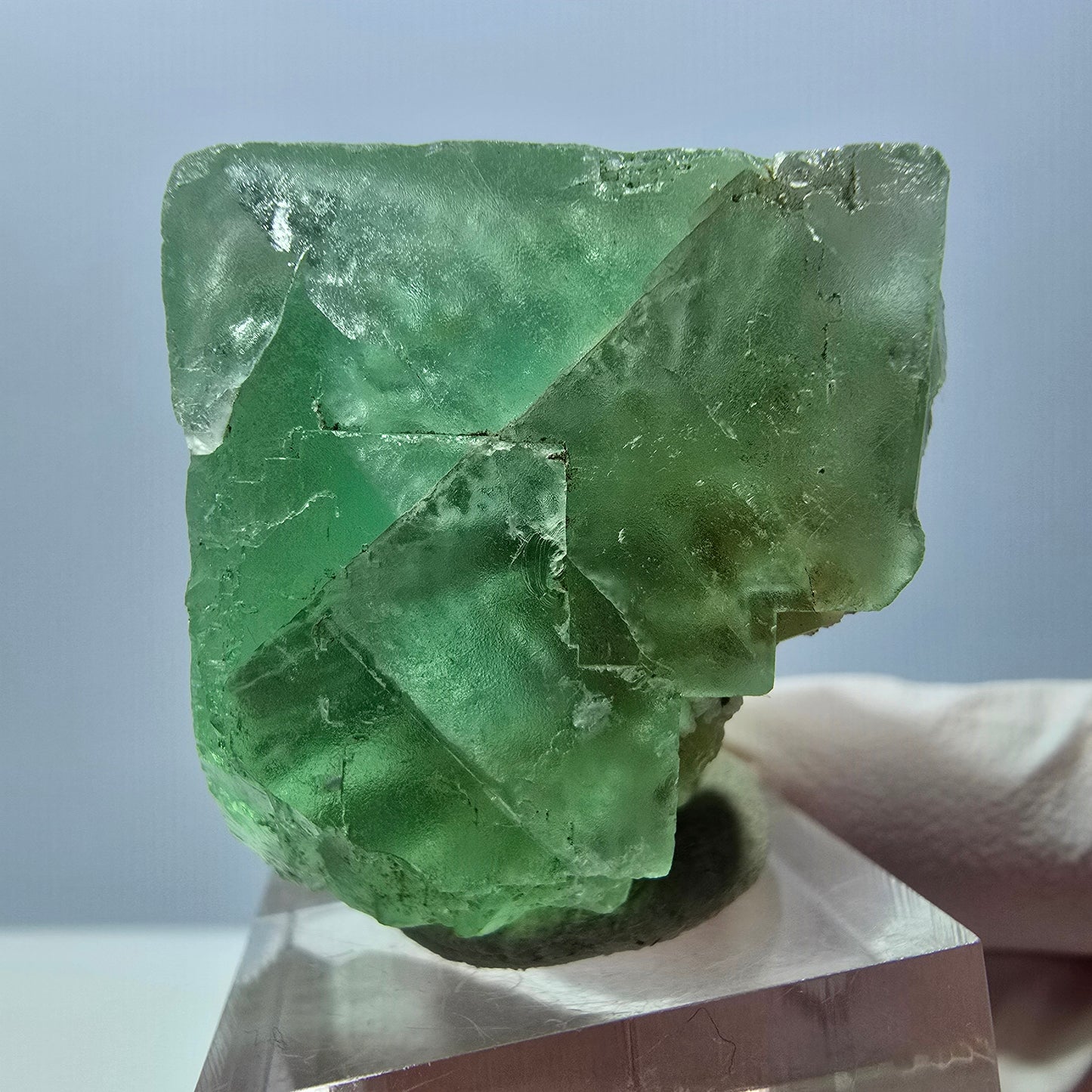 Klarer Phantom Fluorit Würfel parkettiert, grün Okorusu, Namibia 30*29*29mm