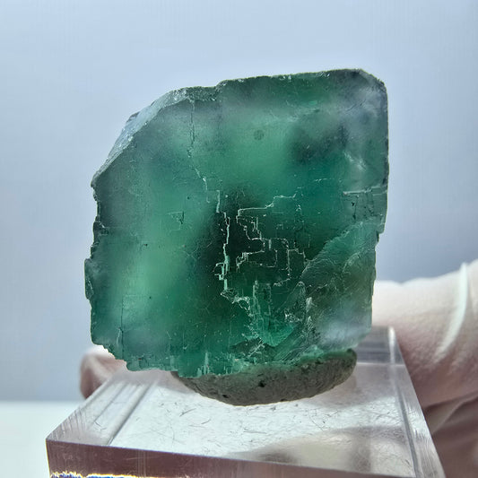 Klarer Phantom Fluorit Würfel parkettiert, grün Okorusu, Namibia 26*24*22mm