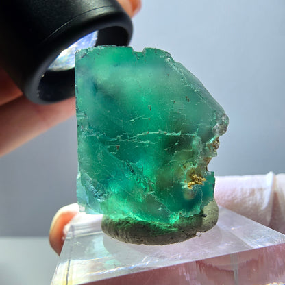 Klarer Phantom Fluorit Würfel parkettiert, grün Okorusu, Namibia 26*24*22mm
