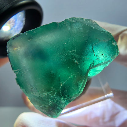 Klarer Phantom Fluorit Würfel parkettiert, grün Okorusu, Namibia 26*24*22mm