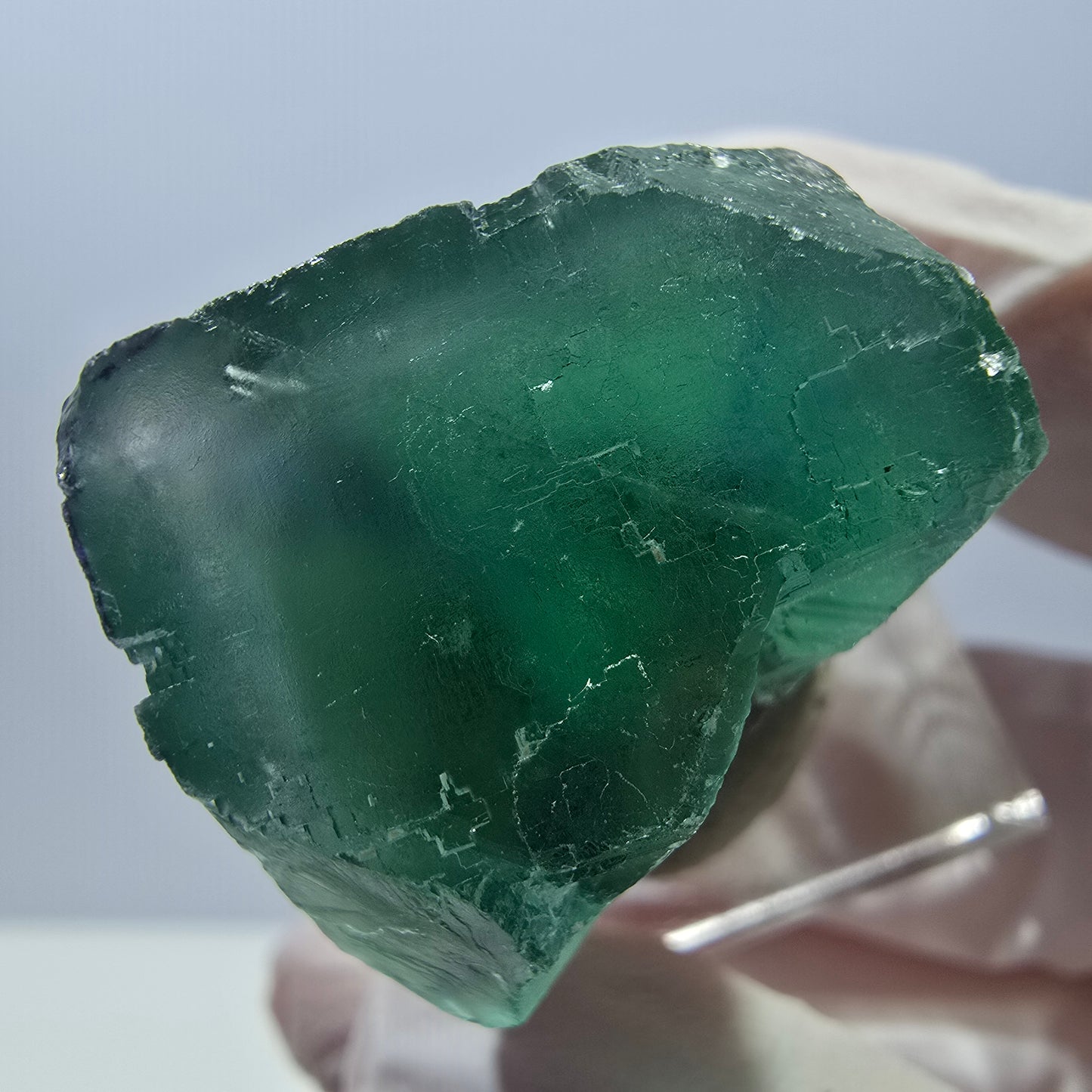 Klarer Phantom Fluorit Würfel parkettiert, grün Okorusu, Namibia 26*24*22mm