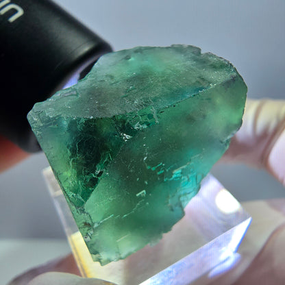 Klarer Phantom Fluorit Würfel parkettiert, grün Okorusu, Namibia 26*24*22mm
