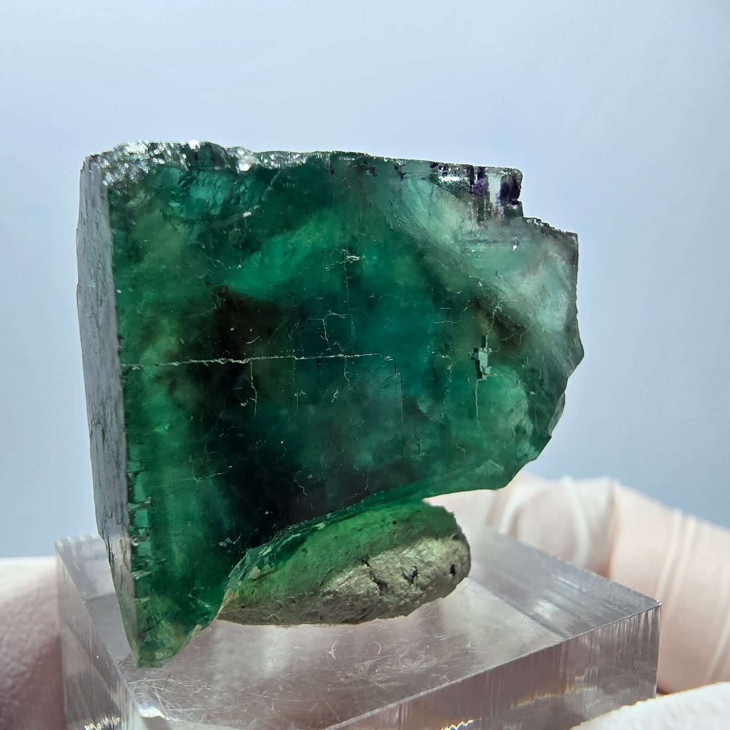 Klarer Phantom Fluorit Würfel parkettiert, grün Okorusu, Namibia 29*25*24mm