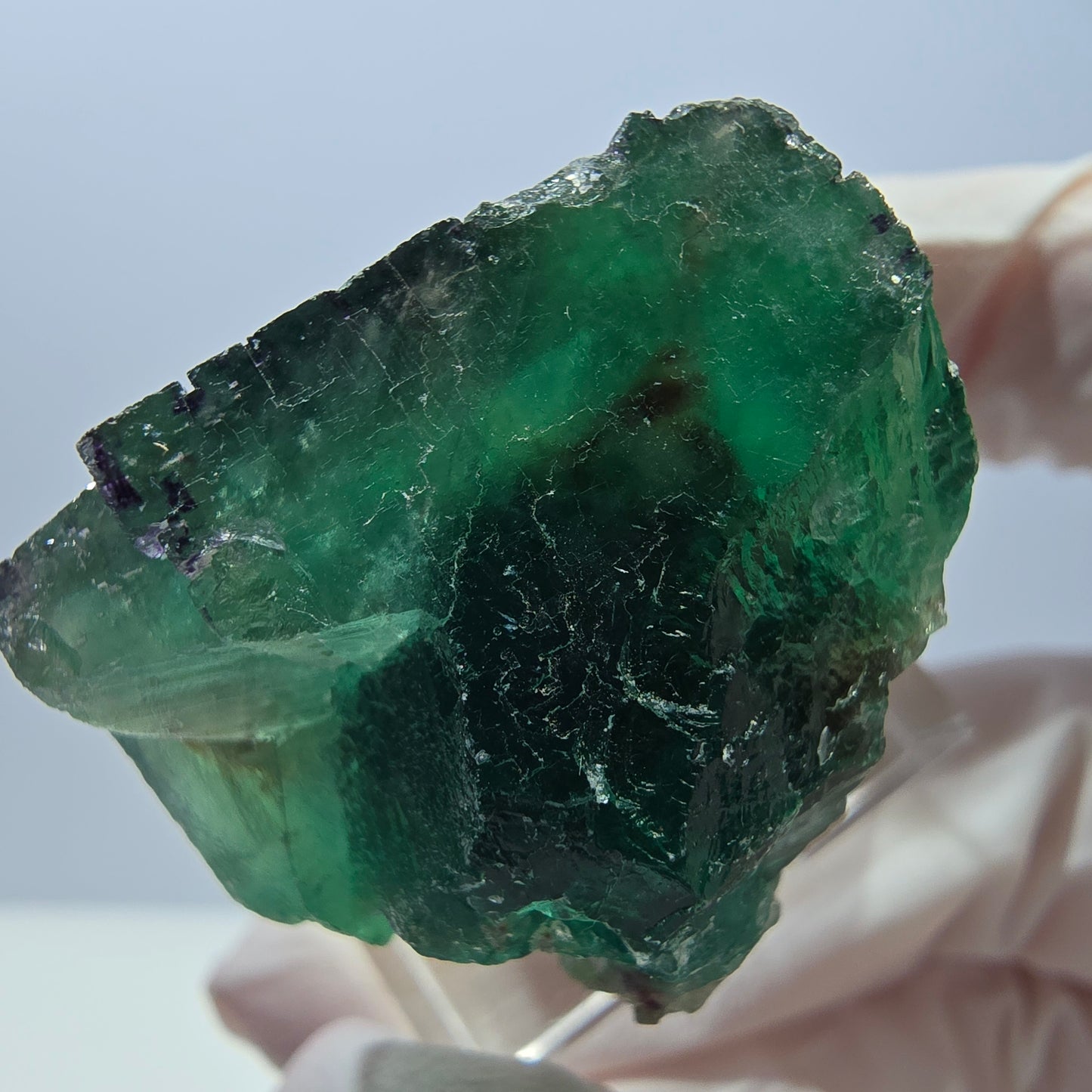 Klarer Phantom Fluorit Würfel parkettiert, grün Okorusu, Namibia 29*25*24mm