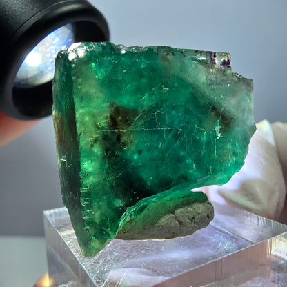 Klarer Phantom Fluorit Würfel parkettiert, grün Okorusu, Namibia 29*25*24mm