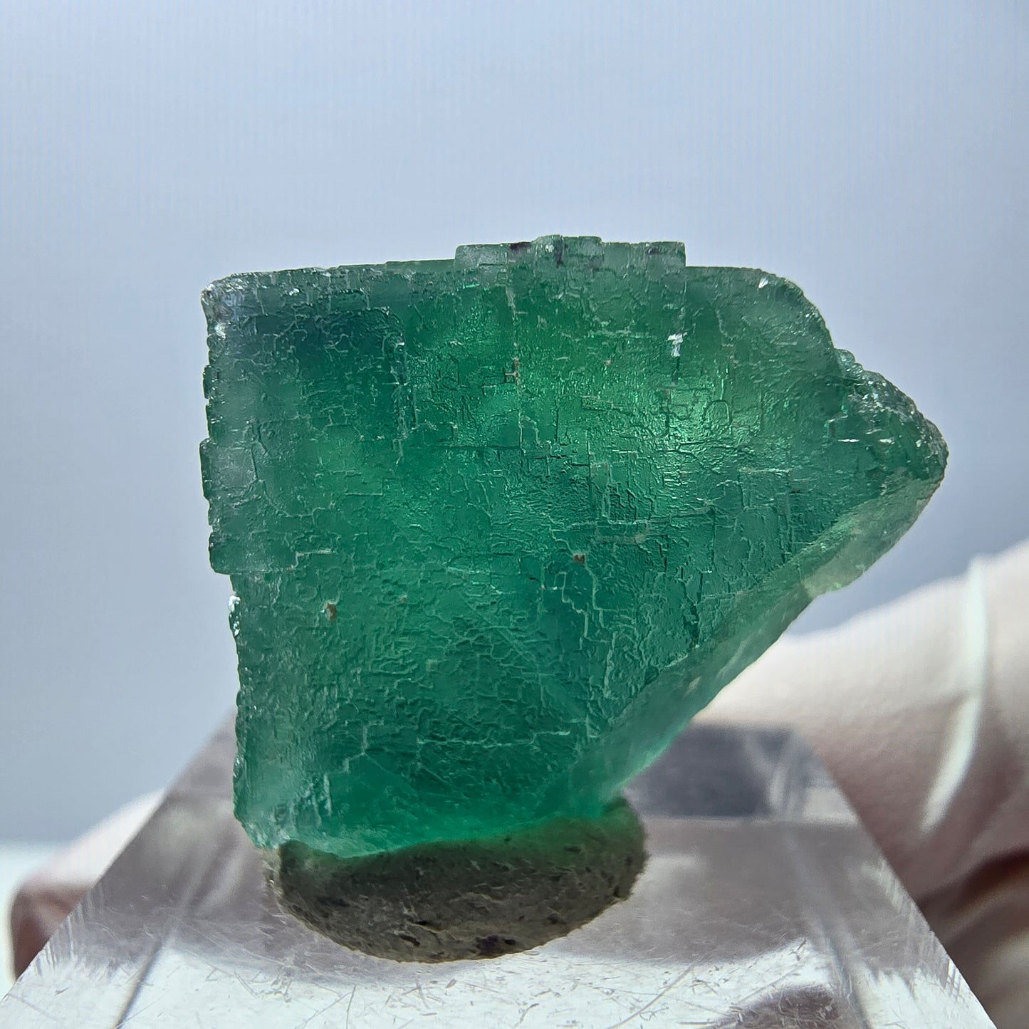 Klarer Phantom Fluorit Würfel parkettiert, grün Okorusu, Namibia 25*24*21mm