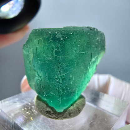 Klarer Phantom Fluorit Würfel parkettiert, grün Okorusu, Namibia 25*24*21mm