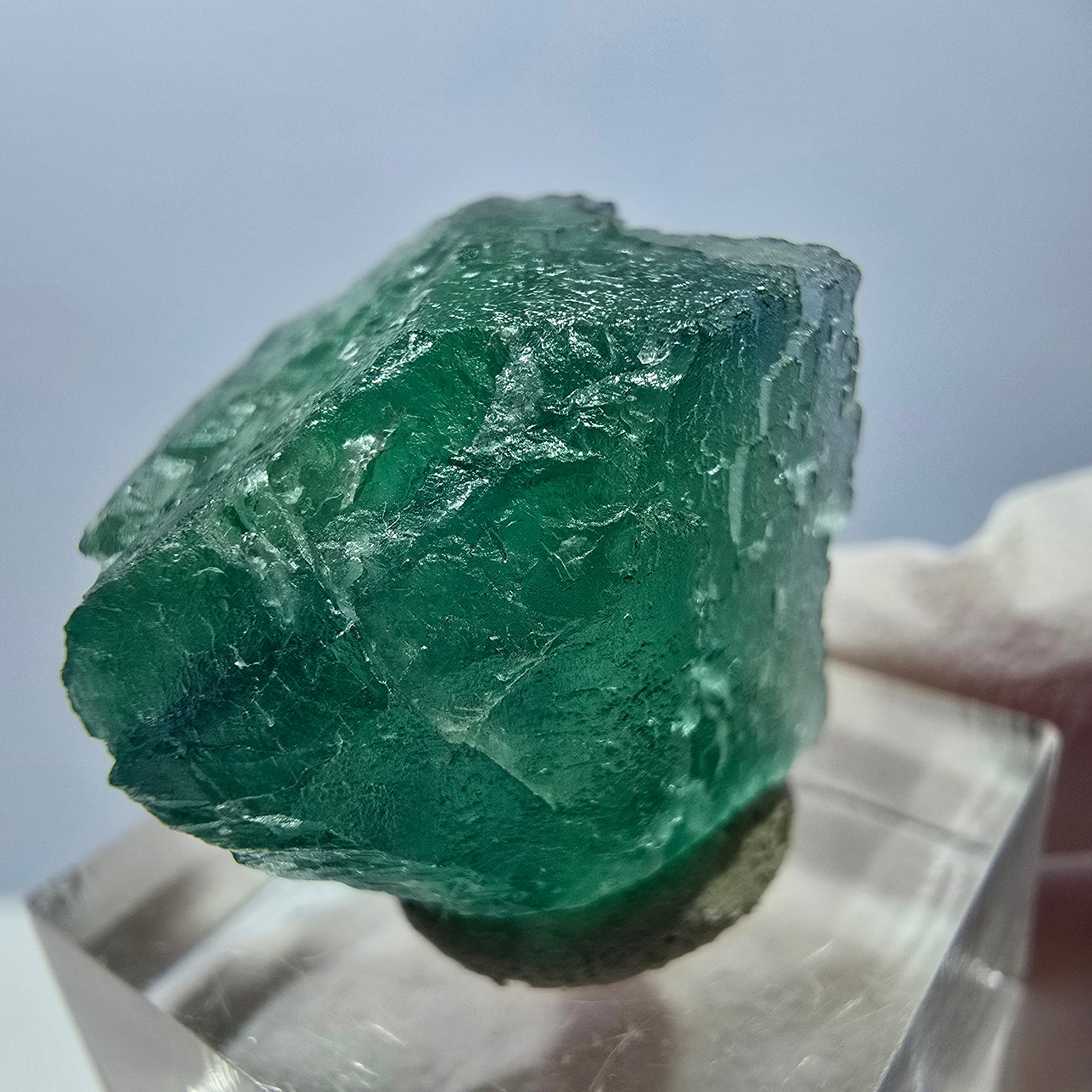 Klarer Phantom Fluorit Würfel parkettiert, grün Okorusu, Namibia 25*24*21mm