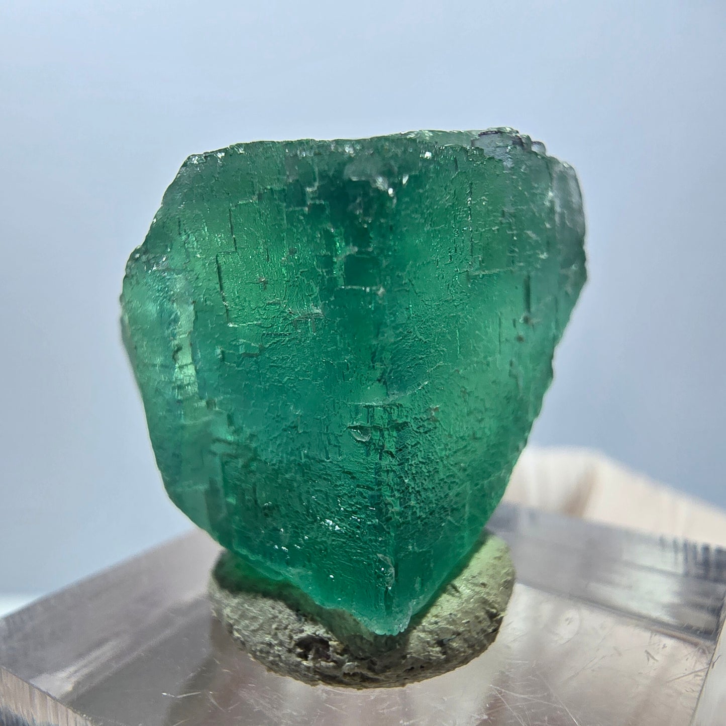 Klarer Phantom Fluorit Würfel parkettiert, grün Okorusu, Namibia 25*24*21mm
