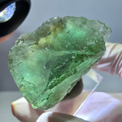 Klarer Phantom Fluorit Würfel parkettiert, grün Okorusu, Namibia 32*27*22mm