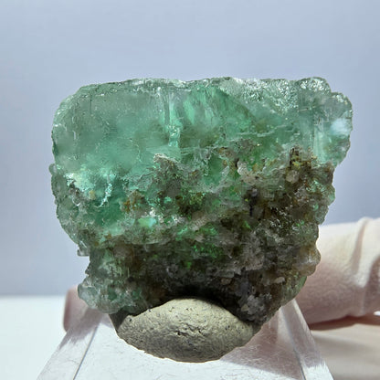 Klarer Phantom Fluorit Würfel parkettiert, grün Okorusu, Namibia 32*27*22mm
