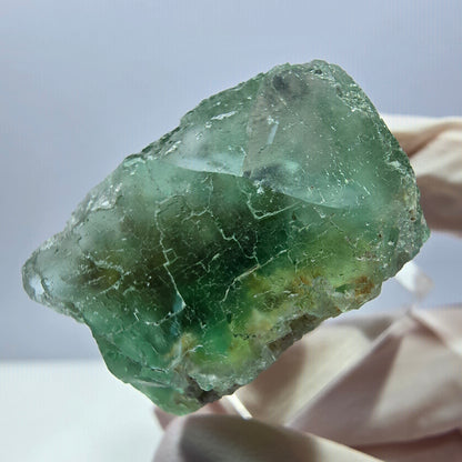 Klarer Phantom Fluorit Würfel parkettiert, grün Okorusu, Namibia 32*27*22mm