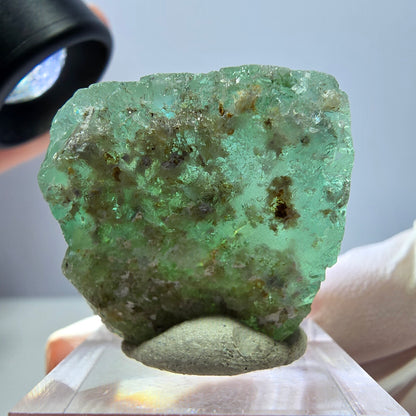 Klarer Phantom Fluorit Würfel parkettiert, grün Okorusu, Namibia 32*27*22mm