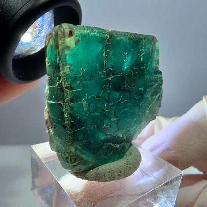 Klarer Phantom Fluorit Würfel parkettiert, grün Okorusu, Namibia 31*30*20mm