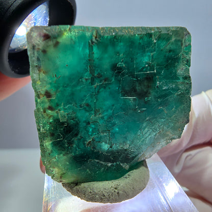Klarer Phantom Fluorit Würfel parkettiert, grün Okorusu, Namibia 31*30*20mm