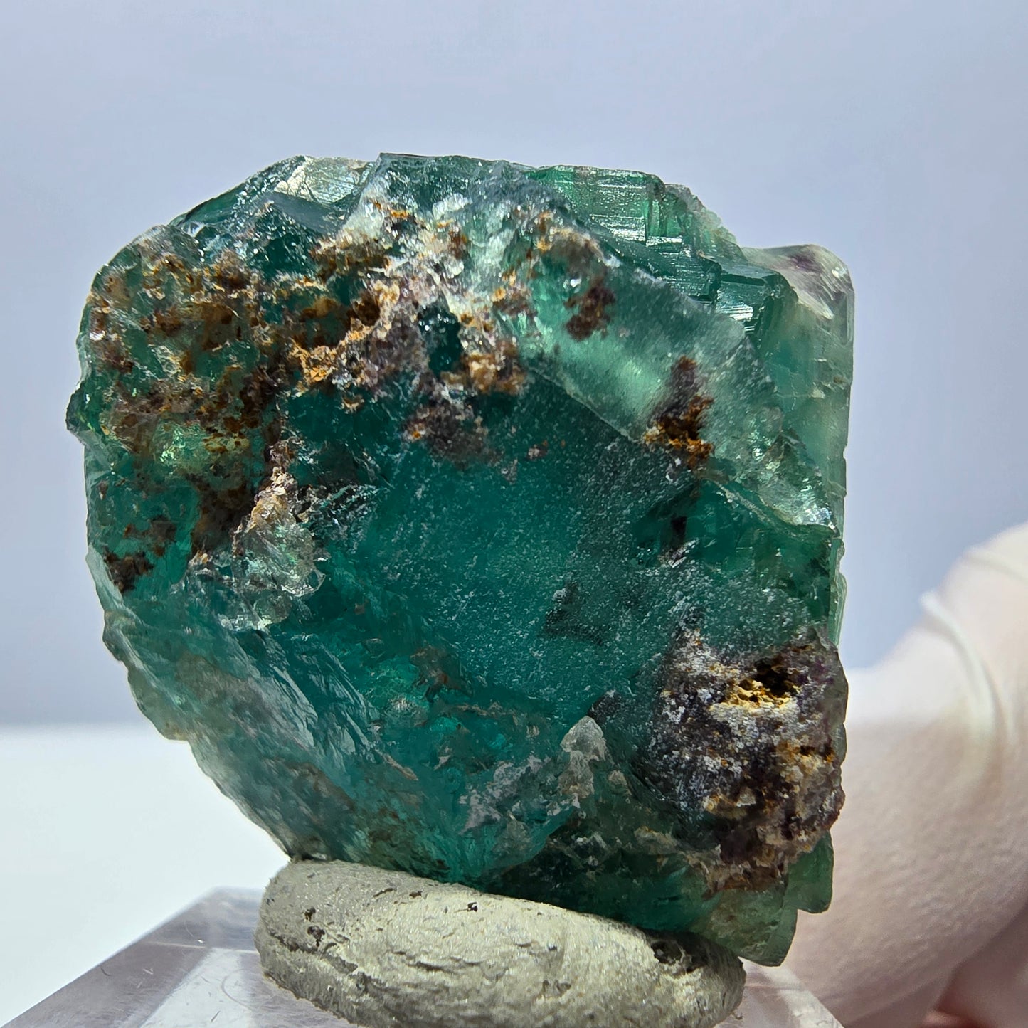 Klarer Phantom Fluorit Würfel parkettiert, grün Okorusu, Namibia 31*30*20mm