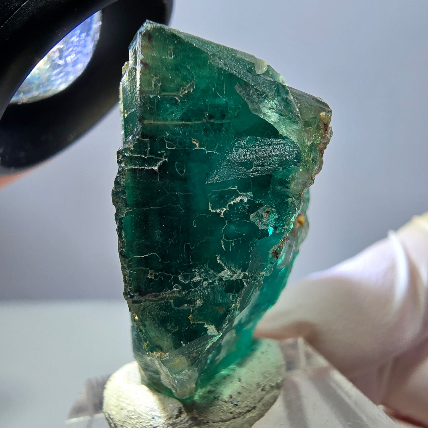 Klarer Phantom Fluorit Würfel parkettiert, grün Okorusu, Namibia 31*30*20mm