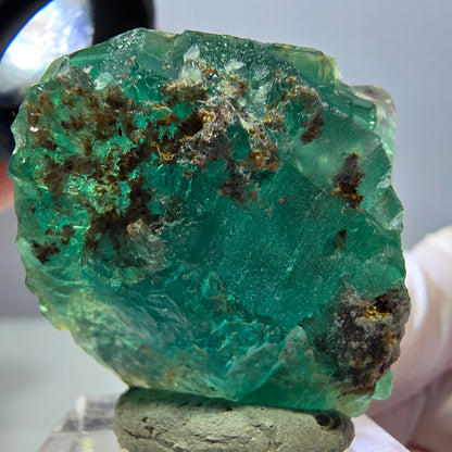 Klarer Phantom Fluorit Würfel parkettiert, grün Okorusu, Namibia 31*30*20mm