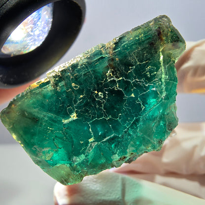 Klarer Phantom Fluorit Würfel parkettiert, grün Okorusu, Namibia 31*30*20mm