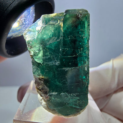 Klarer Phantom Fluorit Würfel parkettiert, grün Okorusu, Namibia 31*30*20mm