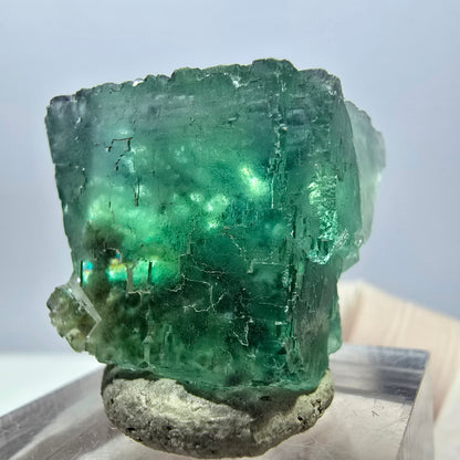 Klarer Phantom Fluorit Würfel parkettiert, grün Okorusu, Namibia 23*22*20mm
